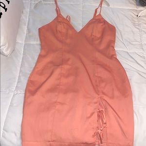 by the way Salmon mini dress